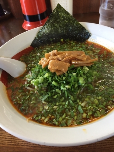 「激辛味噌韓国ラーメン」@ラーメン&らーめん 一代元 勝田店の写真