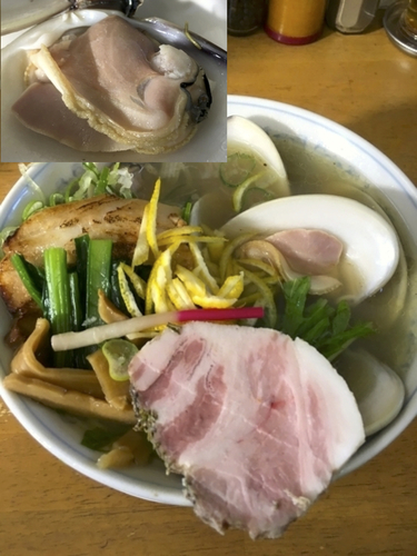 「鶏スープ 天然柚子塩 in 大蛤 B＋蛤1個＝蛤トリプルで」@MENYA 食い味の道有楽の写真