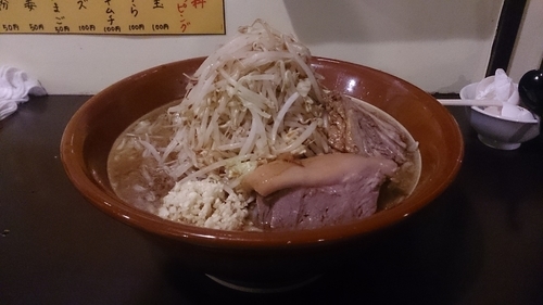 「大めんじろ780円+麺増し200円」@めんじろの写真