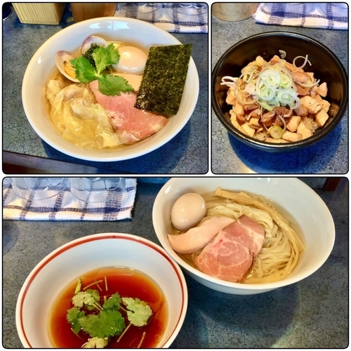 「特製塩らーめん つけ麺 チャーシューごはん」@とものもとの写真