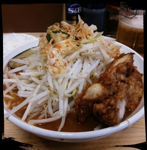 「あんかけ拉麺 760えん＋プチ唐 150えん」@旨辛ラーメン 表裏 市ヶ谷本店の写真