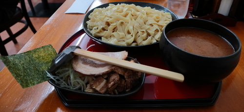 「つけ麺(平打ち麺)大盛」@くりの木 上尾店の写真
