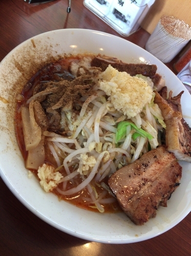 「カラミソラーメンアブリ　930円」@メガガンジャの写真
