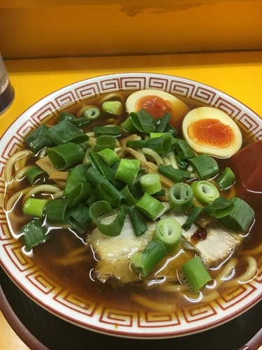 「Aセット￥830=中華そば+味玉+ライス」@麺屋7.5Hz+ 梅田店の写真