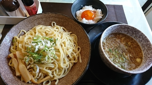 「五山つけ麺ガーリックパンチ（〆ご飯付）」@麺や 五山の写真