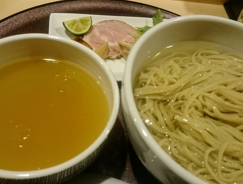 「塩つけそば（１１００円）＋大盛り（１５０円）」@赤羽 山雄亭の写真