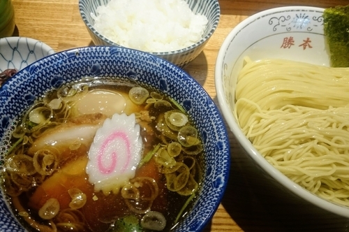 「特製清湯つけそば＋ライス」@つけそば 神田勝本の写真