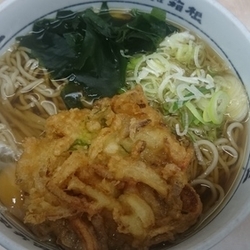 朝そば（半かき揚げ＋たまご）３１０円