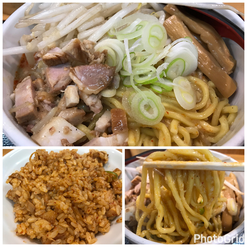「あえめん820円＋豚ご飯（ピリ辛チンピラまぜごはん）300円」@味噌麺処 花道庵の写真