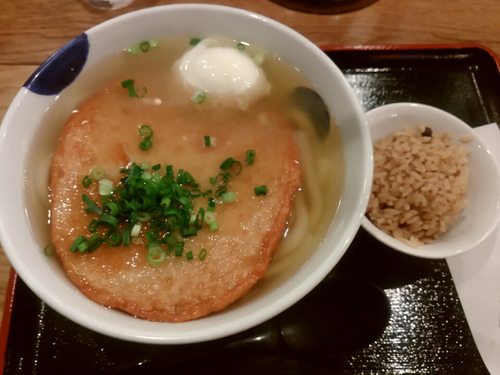 「丸天うどん750円+温泉卵」@博多うどん酒場 イチカバチカの写真