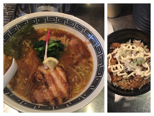「カツオ香るラーメン700円+チャーシュー丼280円」@龍が如しの写真