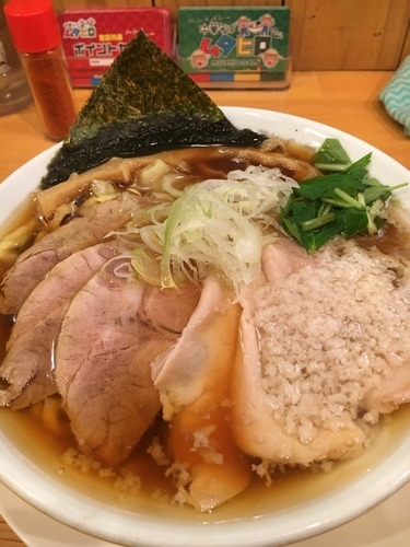 「ワハハ煮干しそば￥750+肉まし￥200」@中華そば ムタヒロ 大阪福島店の写真