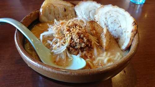 「北海道味噌　炙りチャーシュー麵+大盛り+他」@蔵出し味噌 麺場 壱歩 武蔵村山店の写真