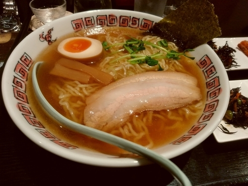 「支那そば(並盛・130g)700円」@居酒屋 遊膳 美花月の写真