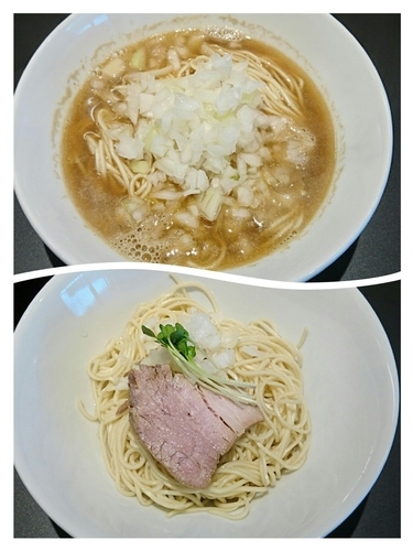 「かけそば＋たまねぎ増し＋あぶらそば」@煮干乱舞の写真