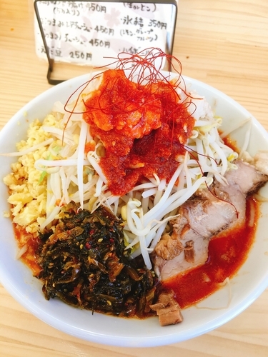 「DEATH3 ど豚骨 高菜、野菜増し、生姜増し」@宮二郎の写真