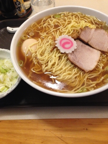 「中華そば 大盛  ネギ増」@赤坂味一 亀戸店の写真