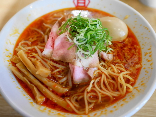 「肉汁中華ソバ 旨辛＋サービス味玉」@百年本舗 秋葉原総本店の写真