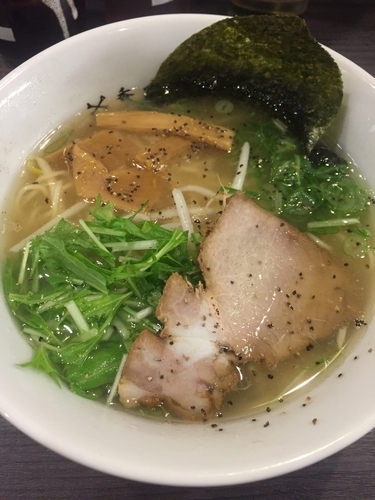 「Aセット（香味徳ラーメン＋ミニ豚丼）」@牛骨ラーメン 香味徳の写真