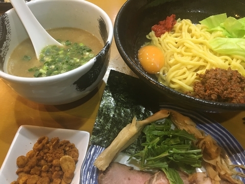 「【限定】辛玉つけ麺900円」@麺屋 扇 SENの写真