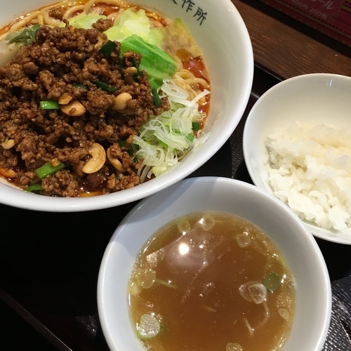 「【限定】汁なし担々麺＋追い飯」@中華そば 飯村製作所の写真