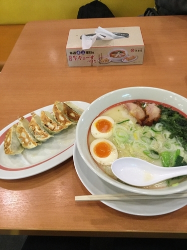 「鳥白湯ラーメン餃子セット831円」@中華そば 幸楽苑 北本店の写真