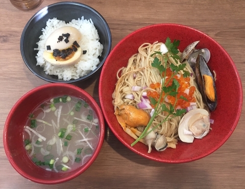 「[2周年限定]XOまぜSOBA1150円(良いご縁)」@麺家 Shumen Doushiの写真