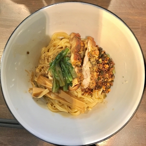 「まぜそば (900円)」@らぁ麺BAR 錦 iwamotoの写真