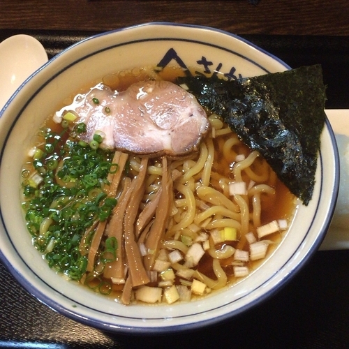 「中華そば＋Sおにぎり（750円）」@さんかくの写真