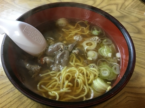 「鳥もつラーメン¥550」@急行食堂の写真