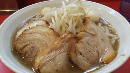 「小ラーメン＋豚増し＋味玉（にんにく）￥1,000」@麺屋 桐龍の写真