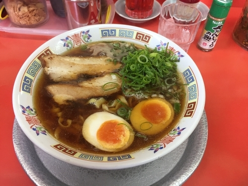 「魚介中華そば+焼飯950円」@もっこす 工場店の写真