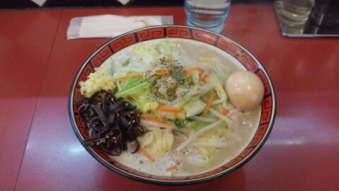 「味玉タンメン大盛」@中華そば 華丸の写真