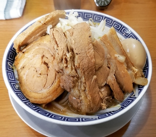 「ふじそば+味玉+豚まし」@鳳神角ふじの写真