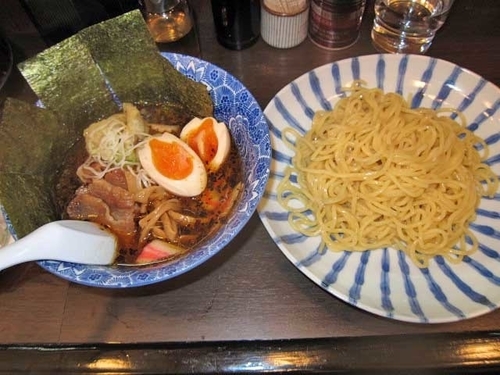 「特製つけ麺　750円」@肉厚わんたん麺と手作り焼売 ら麺亭 浅草支店の写真