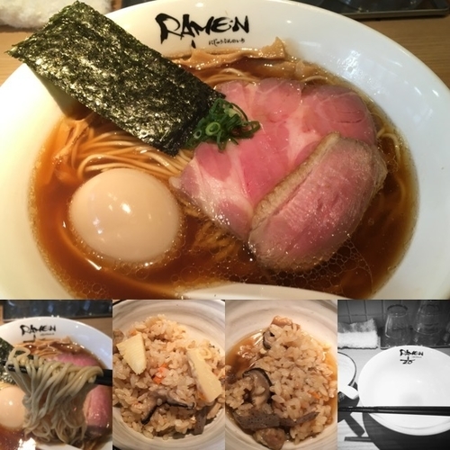 「醤油そば　+炊き込みご飯 小」@Ramen にじゅうぶんのいちの写真