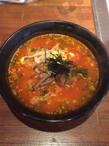 「韓国ラーメン」@炭火焼肉ホルモン横丁 下松店の写真