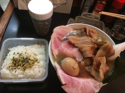 「下品煮干し800円、ご飯（持込）」@一条流がんこ総本家分家四谷荒木町の写真