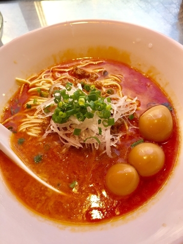 「5周年記念限定 濃厚豚骨担担麺 替え玉付き 無料」@さんじの写真