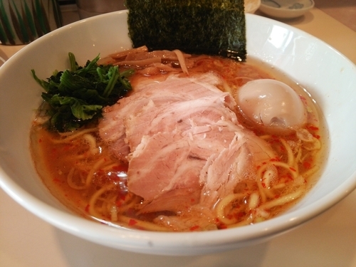 「ちょい辛らーめん＋味玉」@らーめん将貴の写真