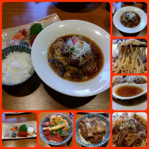 「【1周年記念】イベリコ豚のらーめん&プレミアム海鮮ライス付き」@寿製麺よしかわ 川越店の写真