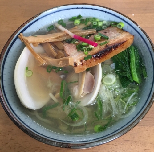 「限定 強昆布出汁にて『九十九里地蛤 潮』¥1300」@MENYA 食い味の道有楽の写真