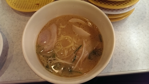 「ごくっ！旨鮭出汁味噌ラーメン」@かっぱ寿司 アクロスプラザ若葉台店の写真