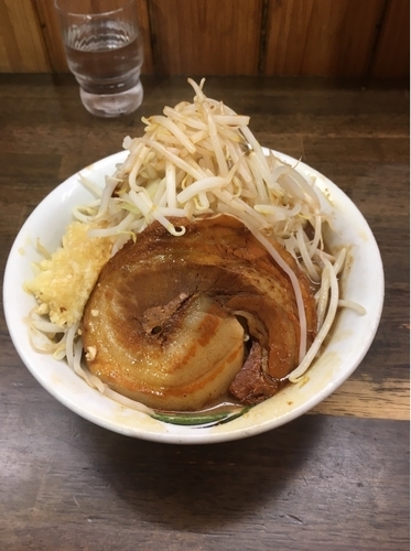 「雷そば 並 にんにく野菜マシ」@雷 北松戸本店の写真