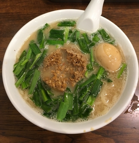 「ニラ味噌中華そば（限定￥850）+煮玉子（￥110）」@つけめんTETSU 御徒町ラーメン横丁店の写真