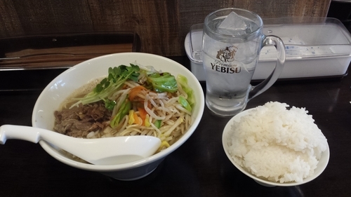 「煮干し中華そば+ジロベジ+白めし大盛税込860円」@煮干し中華そば 津多屋の写真