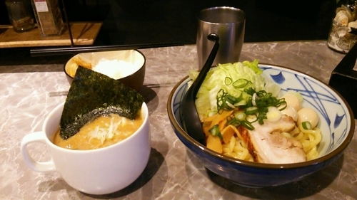 「みそつけめん+ライス（平日ランチサービス）」@麺処 かっすい55の写真