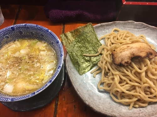 「塩つけ麺・中・熱盛り（880円）」@つけ麺 紫匠乃 門前仲町店の写真