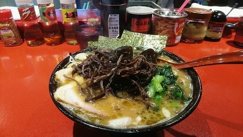 「中盛りチャーシュー麺 堅め キクラゲ」@厚木家の写真