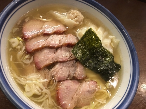「チャーシューミックスワンタンメン塩1230円」@麺屋 はやしまるの写真